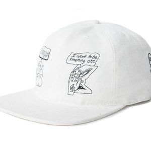 Brain Dead Leon Sandler Strap Back Hat white